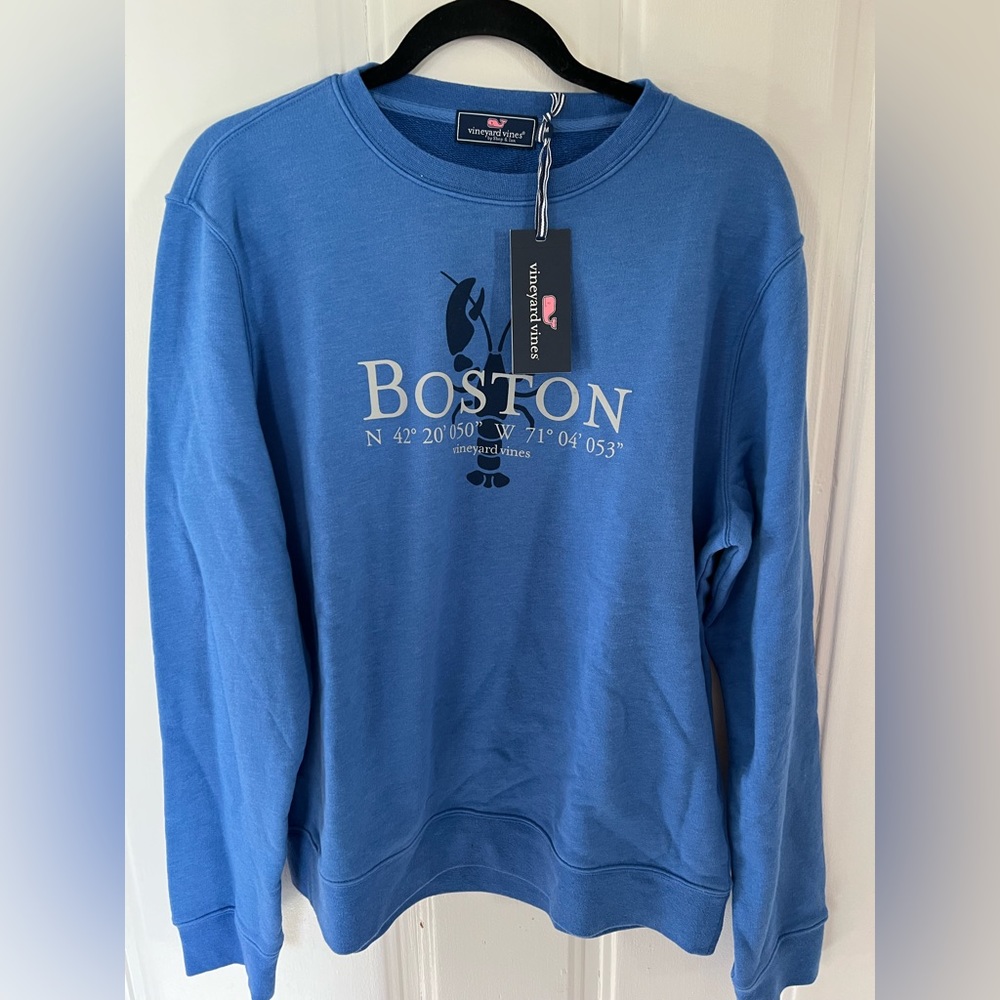 NWT! Vineyard Vines Blue Boston Sweatshirt- Medjhm